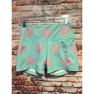 amazon essentials pockets blue pink athletic donut shorts women's size medium